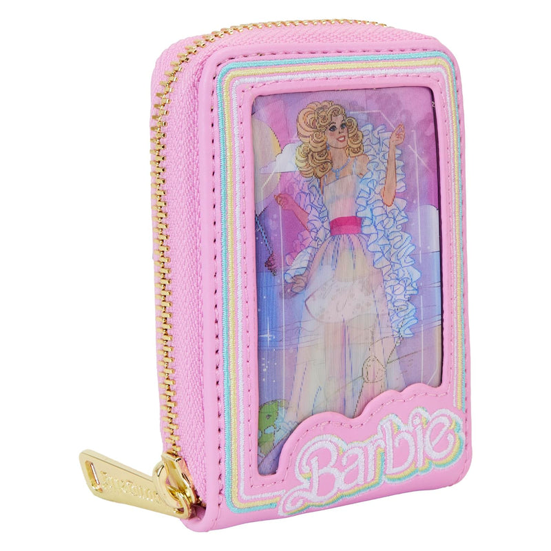 Loungefly Barbie 65th Anniversary Doll Box Triple Lenticular Zip Around Accordion Wallet, Multicolor, Zip Around Wallet