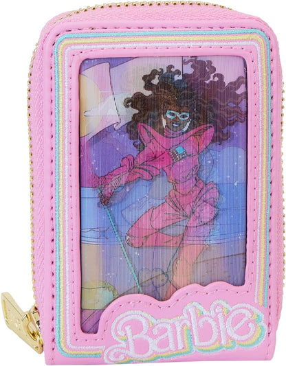Loungefly Barbie 65th Anniversary Doll Box Triple Lenticular Zip Around Accordion Wallet, Multicolor, Zip Around Wallet