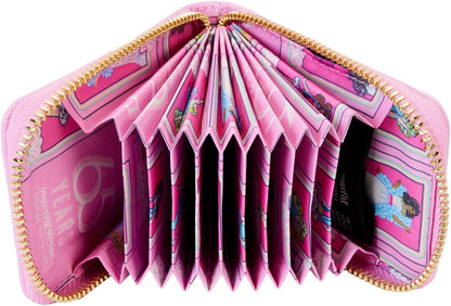 Loungefly Barbie 65th Anniversary Doll Box Triple Lenticular Zip Around Accordion Wallet, Multicolor, Zip Around Wallet