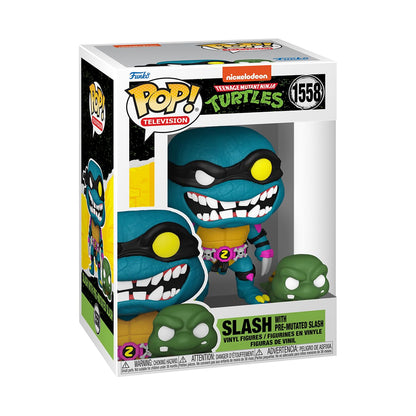 Funko POP! & Buddy: Teenage Mutant Ninja Turtles (TMNT) – Slash & Turtle Slash & Pre-mutated, Turtle Slash & Turtle Slash - TMNT Retro/Classic - Collectable Vinyl Figure - Gift Idea - TV Fans