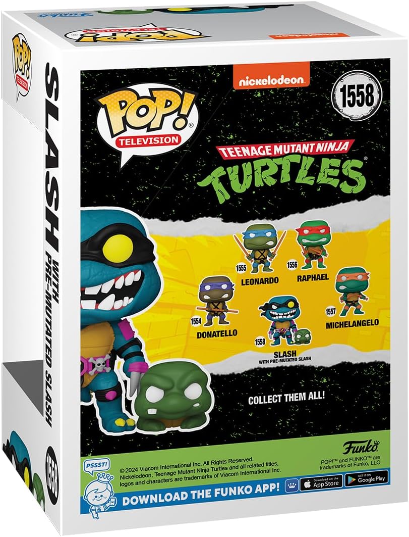 Funko POP! & Buddy: Teenage Mutant Ninja Turtles (TMNT) – Slash & Turtle Slash & Pre-mutated, Turtle Slash & Turtle Slash - TMNT Retro/Classic - Collectable Vinyl Figure - Gift Idea - TV Fans