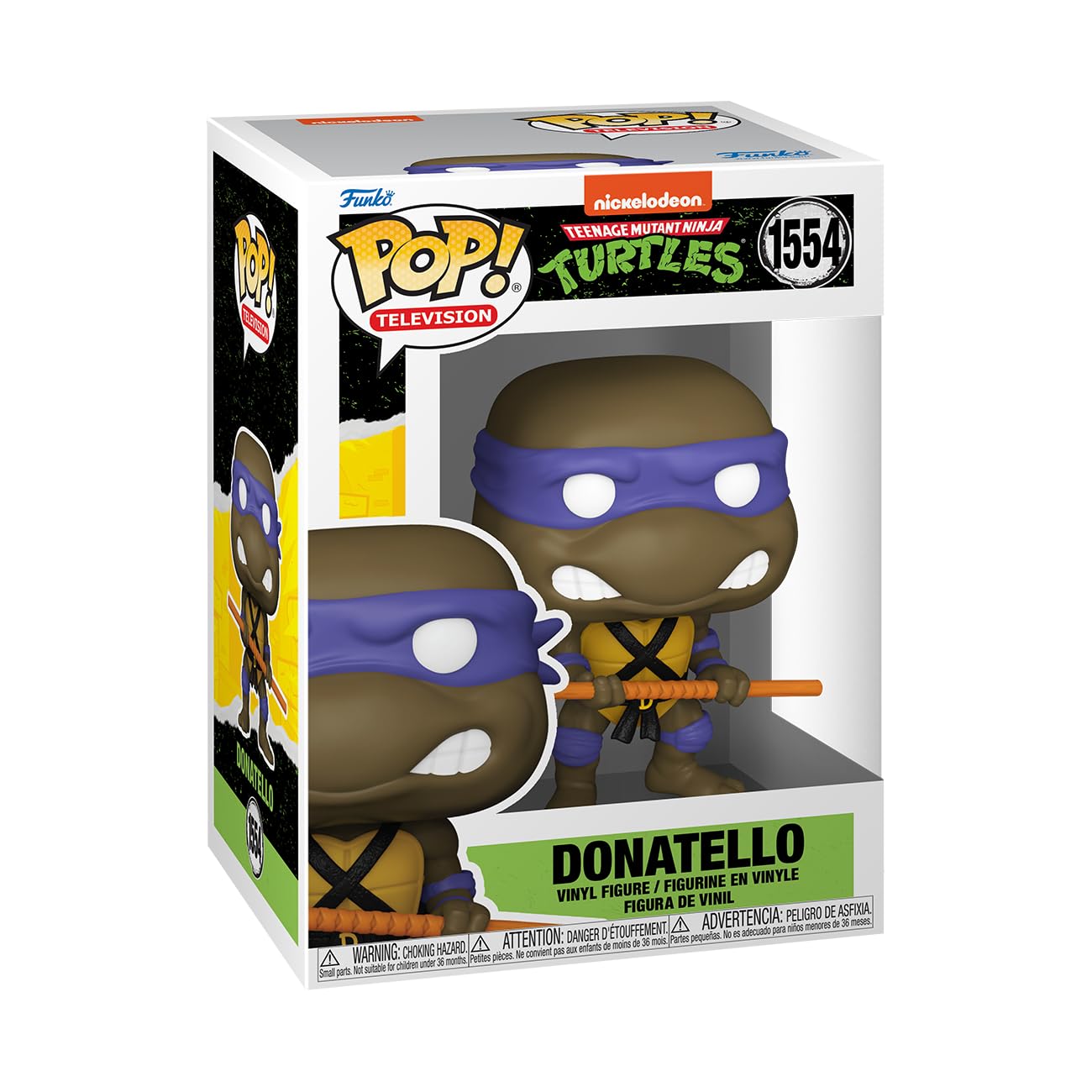 Funko Pop! TV: Teenage Mutant Ninja Turtles (TMNT) - Donatello - TMNT Retro/Classic - Figura de Vinilo Coleccionable - Idea de Regalo- Mercancia Oficial - Juguetes para Niños y Adultos - TV Fans