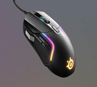SteelSeries Rival 5 - Gaming Mouse – FPS, MOBA, MMO, Battle Royale – 18,000 CPI TrueMove Air Optical Sensor – 9 Programmable Buttons – 85 g Competitive Weight, Black