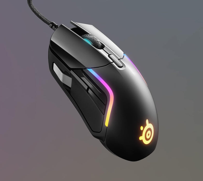 SteelSeries Rival 5 - Gaming Mouse – FPS, MOBA, MMO, Battle Royale – 18,000 CPI TrueMove Air Optical Sensor – 9 Programmable Buttons – 85 g Competitive Weight, Black