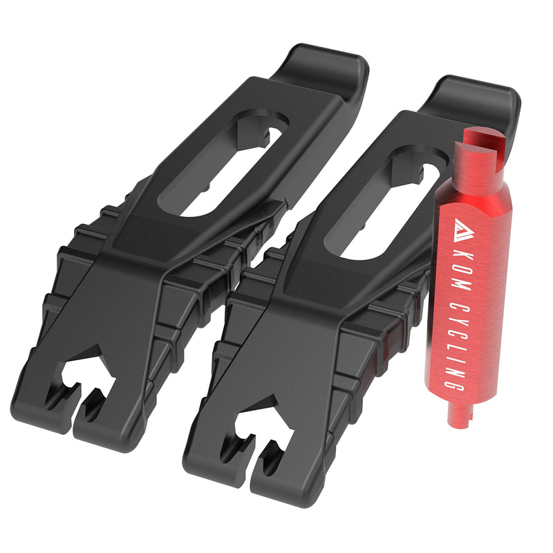 KOM Cycling Presta Valve Core Removal Tool Tubeless Tire Lever Set. Bicycle Tire Lever Set That Includes a Valve Core Remover. Great for Removing Presta Valve Cores with The Presta Valve Core Tool…