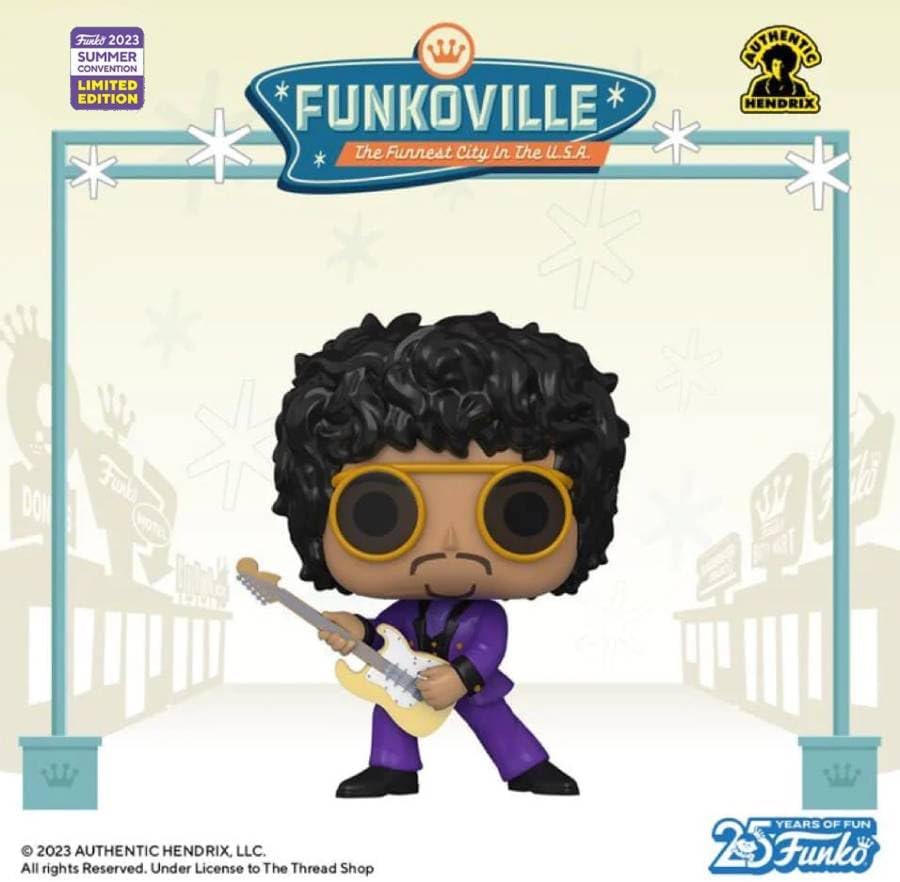 Funko Pop! Rocks: Purple Jimi Hendrix (SDCC'23), Collectable Vinyl Figure - 70284