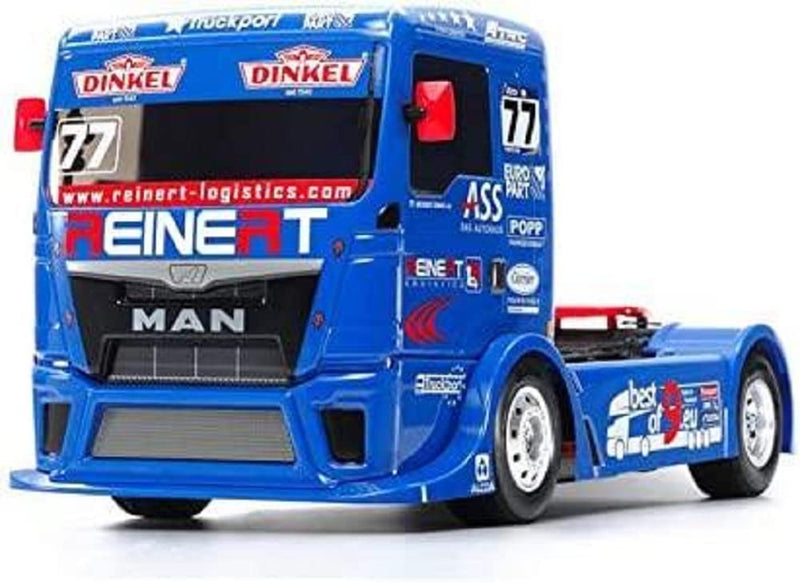 Tamiya TAM58642 MAN RC 58642 Team Reinert Racing TGS TT-01E 1:14 Truck Assembly Kit, Multicoloured RaceTrcuk MAN TGS (Team Reinert)