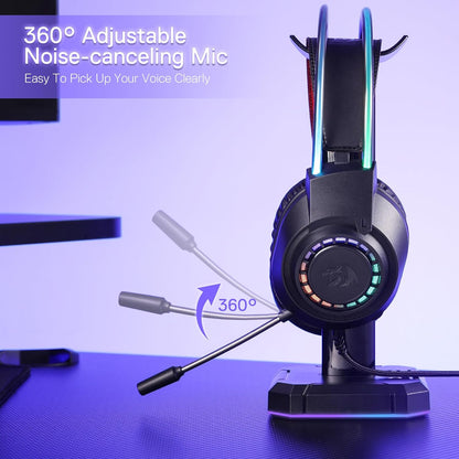 Headset - Redragon Screamh231 Rgb Wired Black