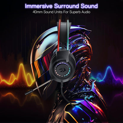 Headset - Redragon Screamh231 Rgb Wired Black