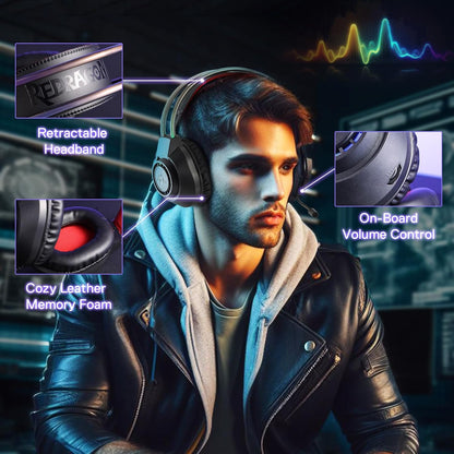 Headset - Redragon Screamh231 Rgb Wired Black