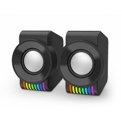 Redragon GS514 PC Gaming Speaker, 2.0 Channel Stereo Desktop Computer Speaker with Dynamic RGB, Quality Bass and Crystal Clear Sound, USB Powered with a 3.5mm Connector