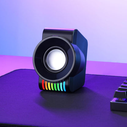 Redragon GS514 PC Gaming Speaker, 2.0 Channel Stereo Desktop Computer Speaker with Dynamic RGB, Quality Bass and Crystal Clear Sound, USB Powered with a 3.5mm Connector