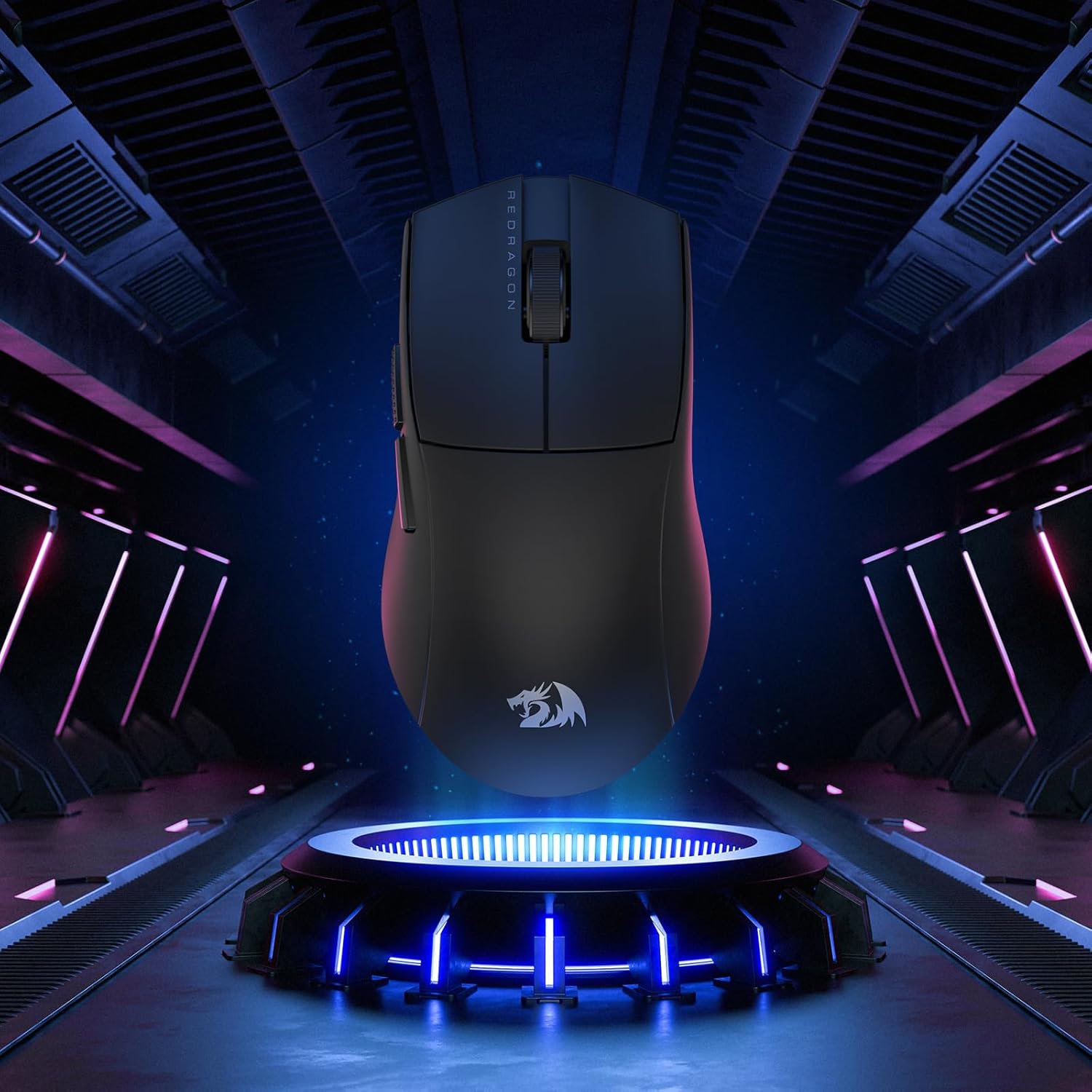 Redragon M916 PRO 3-Mode Wireless Gaming Mouse, 49G Ultra-Light 26K DPI Gamer Mouse w/Ergonomic Natural Grip Build, Full Programmable Buttons, Software Supports DIY Keybinds & DPI 3-Mode Black