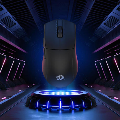 Redragon M916 PRO 3-Mode Wireless Gaming Mouse, 49G Ultra-Light 26K DPI Gamer Mouse w/Ergonomic Natural Grip Build, Full Programmable Buttons, Software Supports DIY Keybinds & DPI 3-Mode Black