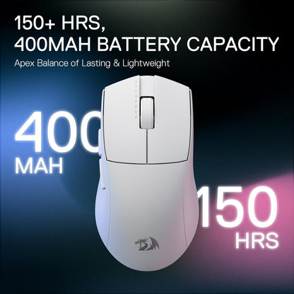 Redragon M916 PRO 3-Mode Wireless Gaming Mouse, 49G Ultra-Light 26K DPI Gamer Mouse w/Ergonomic Natural Grip Build, Full Programmable Buttons, Software Supports DIY Keybinds & DPI
