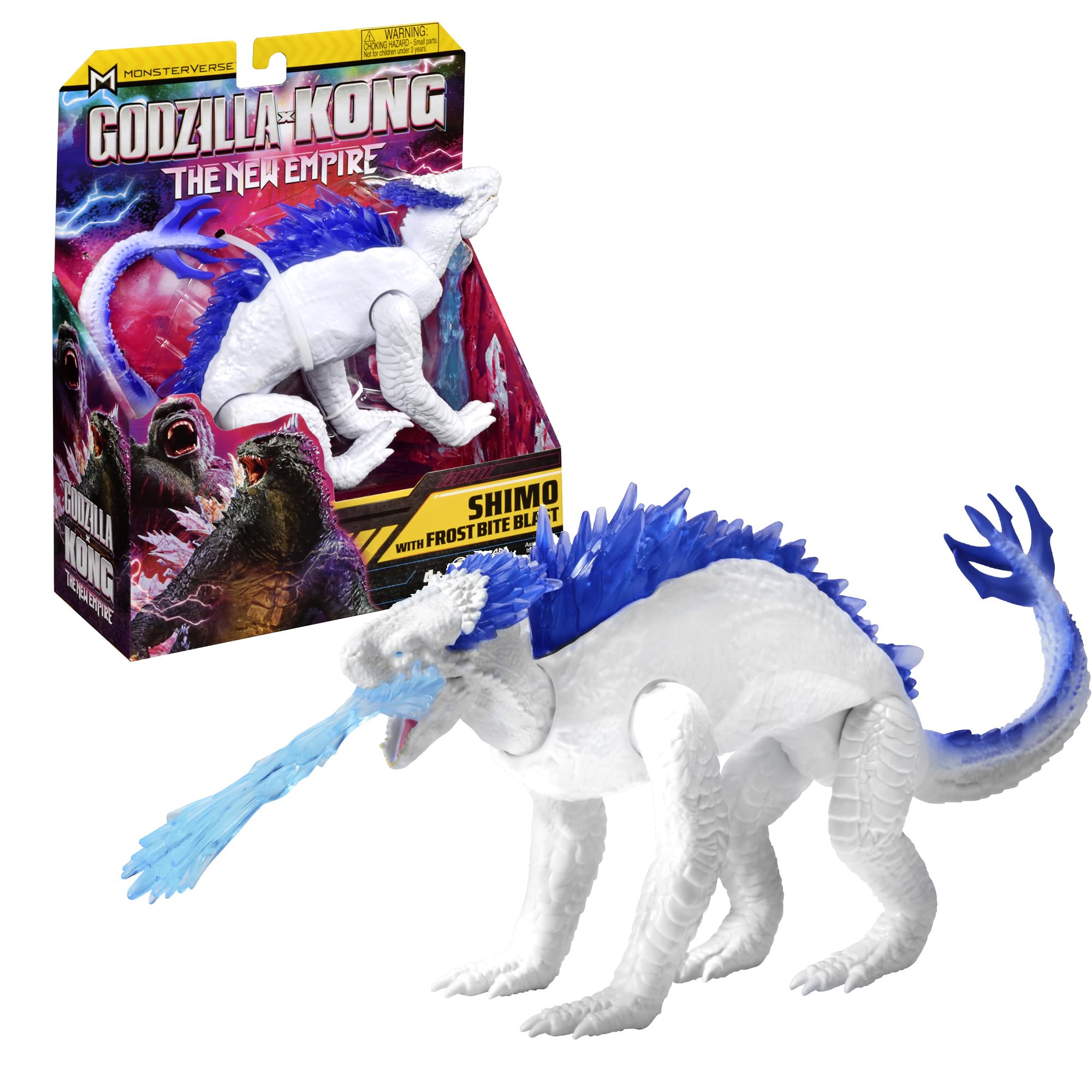 MonsterVerse Godzilla x Kong: The New Empire, 6-Inch Shimo Action Figure Toy, Iconic Collectable Movie Character, Includes Realistic Frost Bite Blast Feature, Toy Suitable for Ages 4 Years+ Toy Figure
