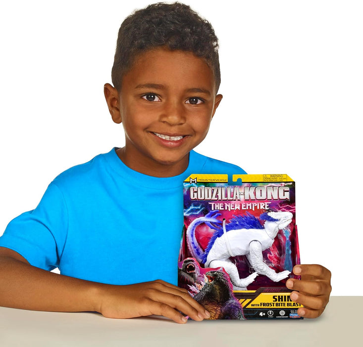 MonsterVerse Godzilla x Kong: The New Empire, 6-Inch Shimo Action Figure Toy, Iconic Collectable Movie Character, Includes Realistic Frost Bite Blast Feature, Toy Suitable for Ages 4 Years+ Toy Figure