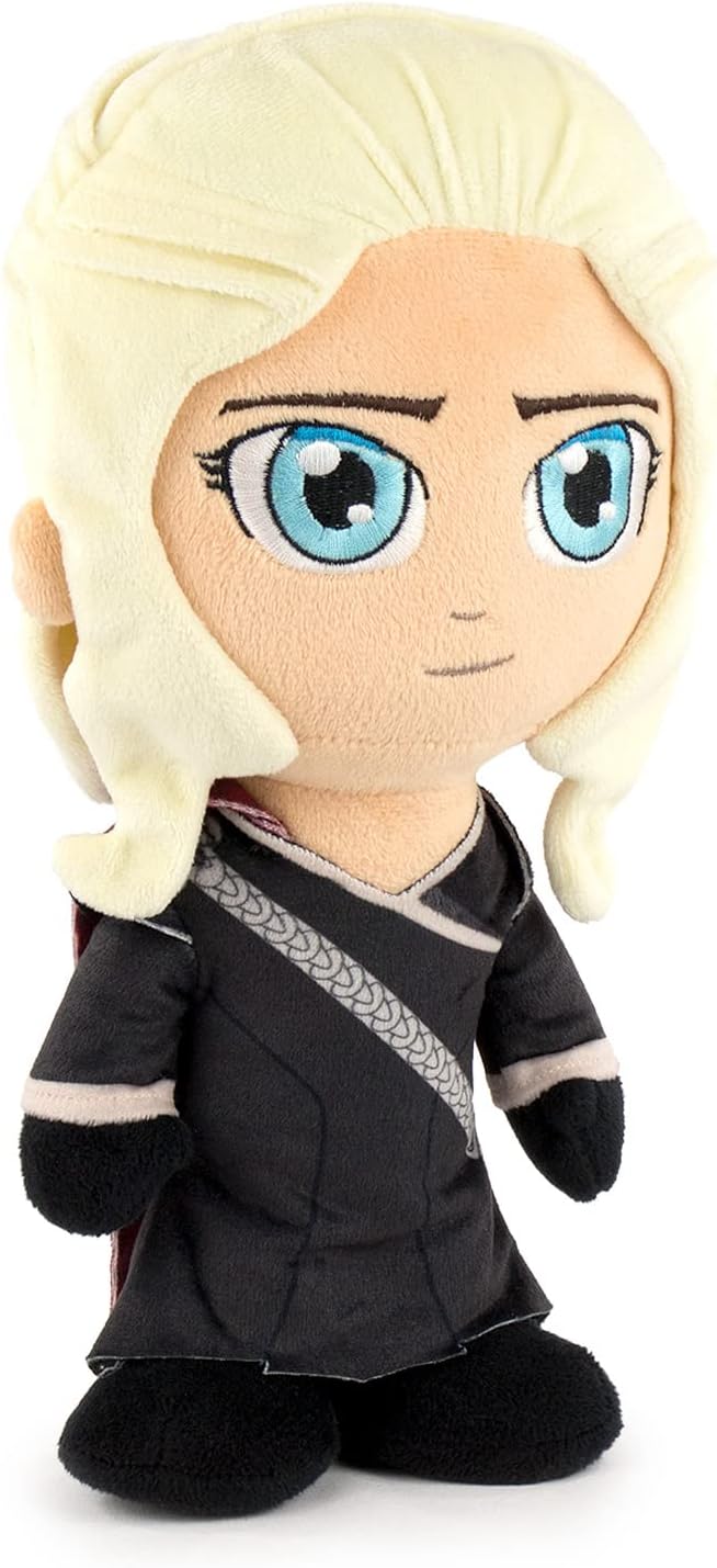 Play by Play Game of Thrones - Peluche dei Personaggi di Il Trono di Spade - 28cm - Arya Stark, Daenerys, Jon Snow, Re della Notte - qualità Super Soft (Daenerys