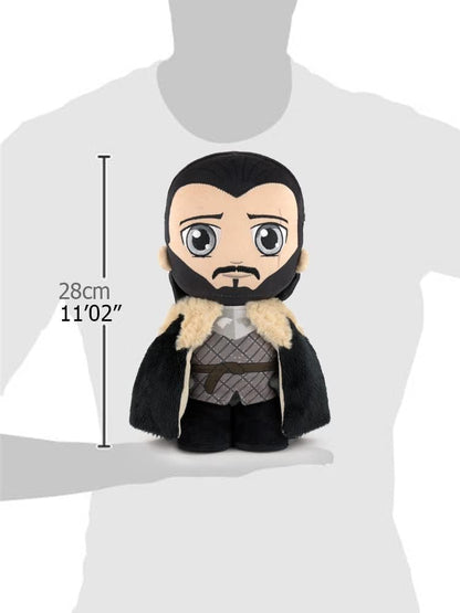 Play by Play Game of Thrones - Peluche dei Personaggi di Il Trono di Spade - 28cm - Arya Stark, Daenerys, Jon Snow, Re della Notte - qualità Super Soft (Jon Snow