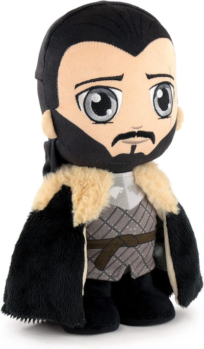 Play by Play Game of Thrones - Peluche dei Personaggi di Il Trono di Spade - 28cm - Arya Stark, Daenerys, Jon Snow, Re della Notte - qualità Super Soft (Jon Snow