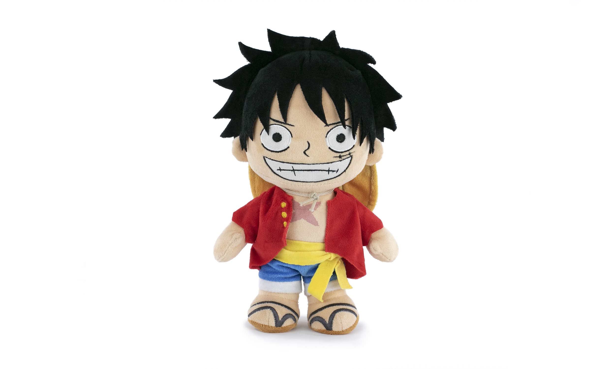 BARRADO One Piece - Soft Toy of the Characters of One Piece - 28cm, 11'02" - Luffy, Sanji, Roronoa Zoro - Super Soft Quality (Luffy