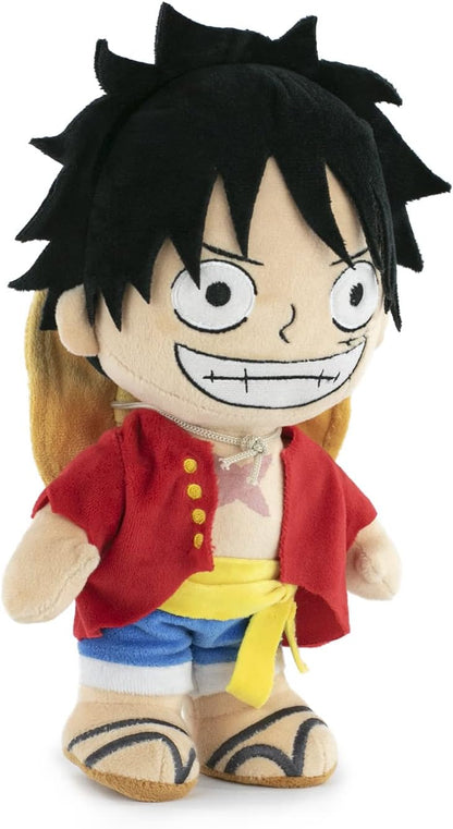 BARRADO One Piece - Soft Toy of the Characters of One Piece - 28cm, 11'02" - Luffy, Sanji, Roronoa Zoro - Super Soft Quality (Luffy