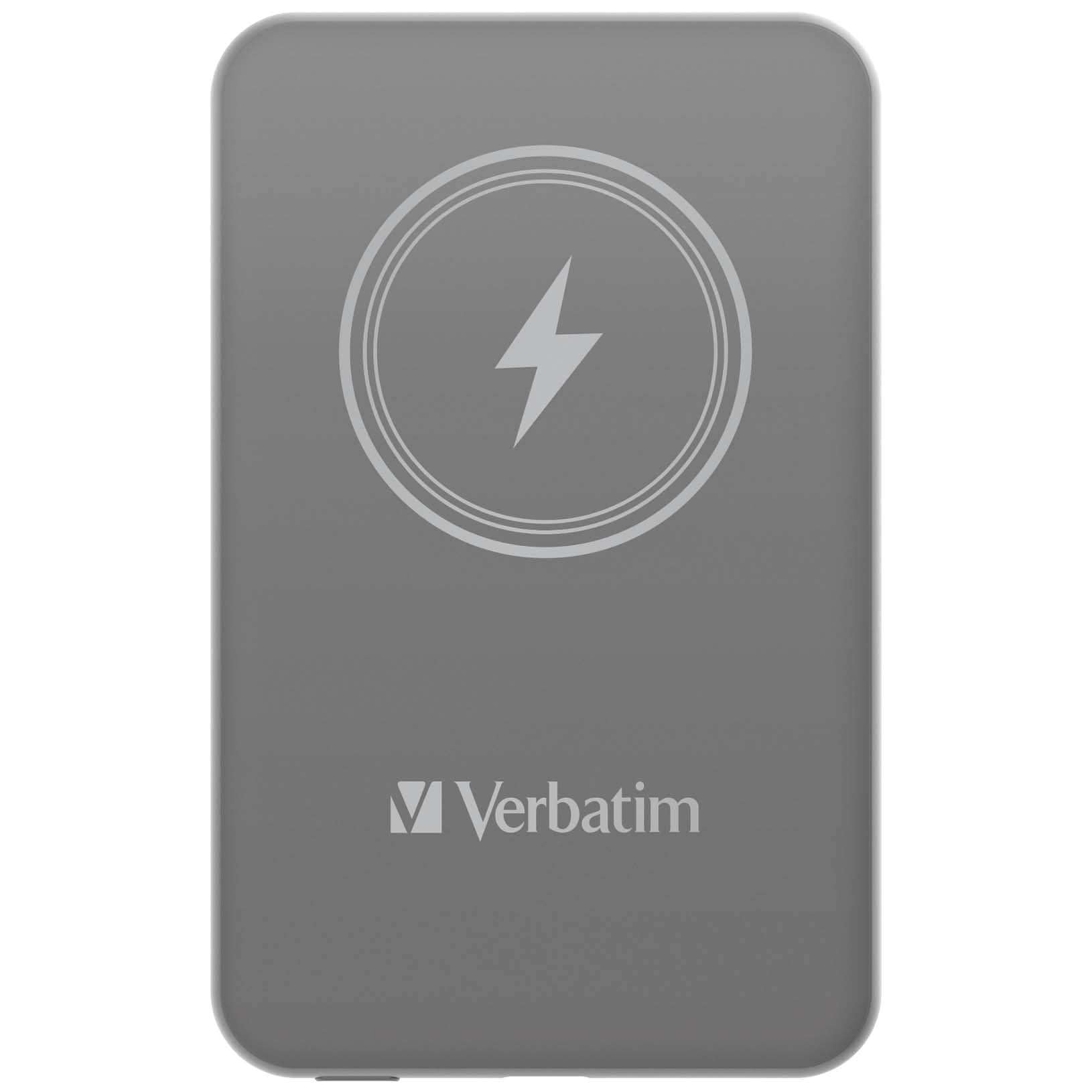 Charge 'n' Go Magnetic Wireless Power Bank 5000 Grey