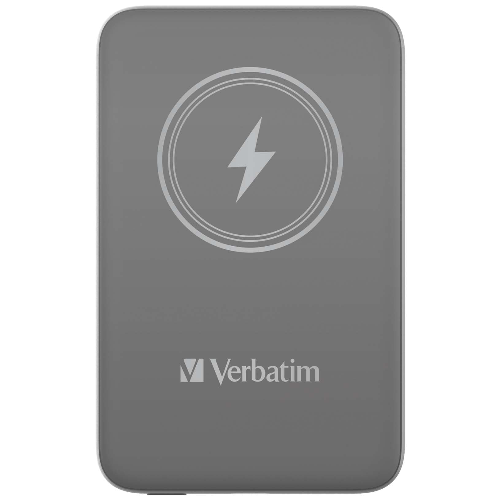 Charge 'n' Go Magnetic Wireless Power Bank 10000 Grey