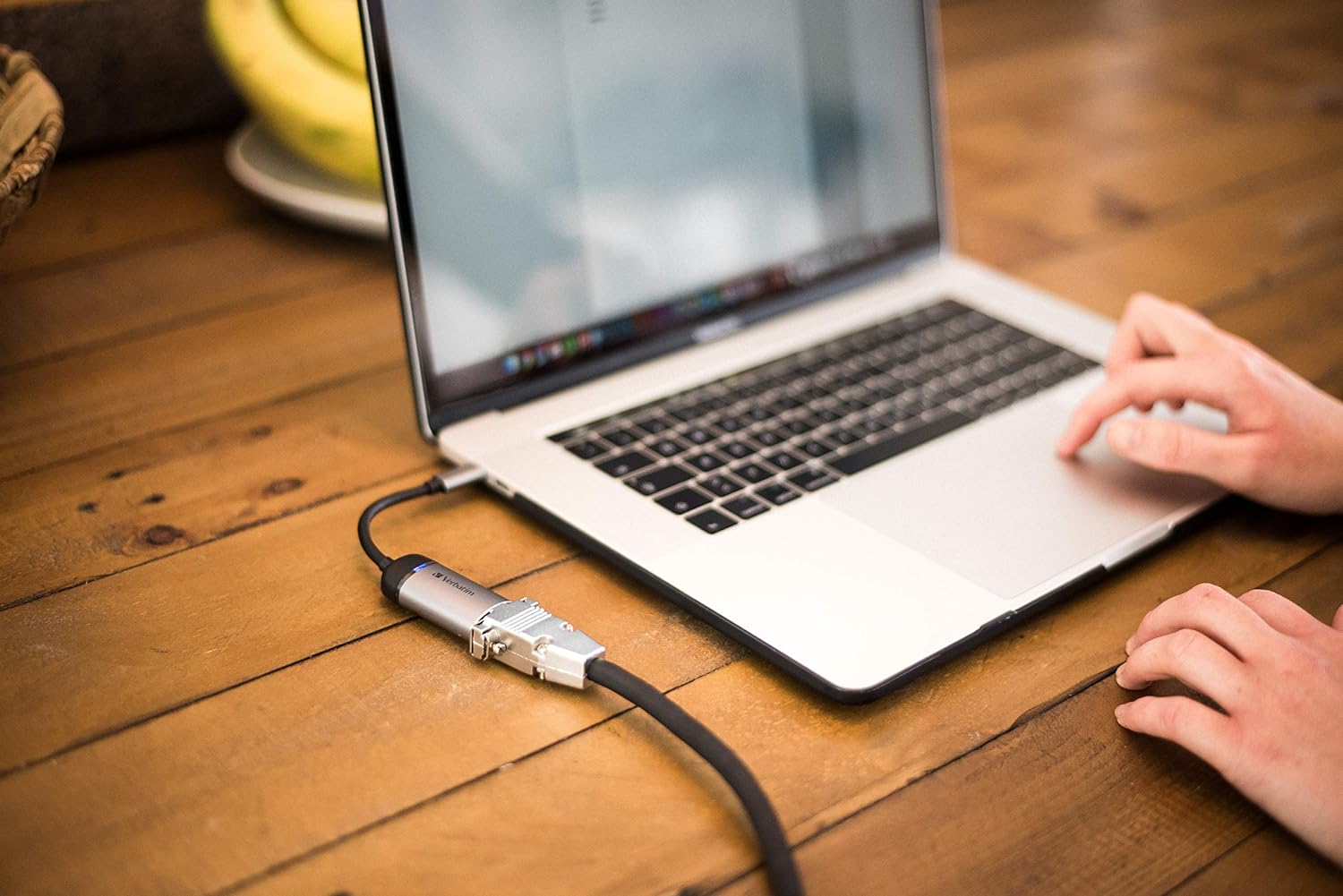 Verbatim USB-C to VGA Adapter - For Connecting USB-C Laptops and MacBooks to VGA Displays, Includes 10 cm USB-C Cable, silver