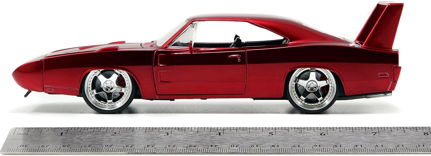 Jada 253203029 1969 Dodge Charger Fast And The Furious Diecast Replica Car, Daytona Red, standard size