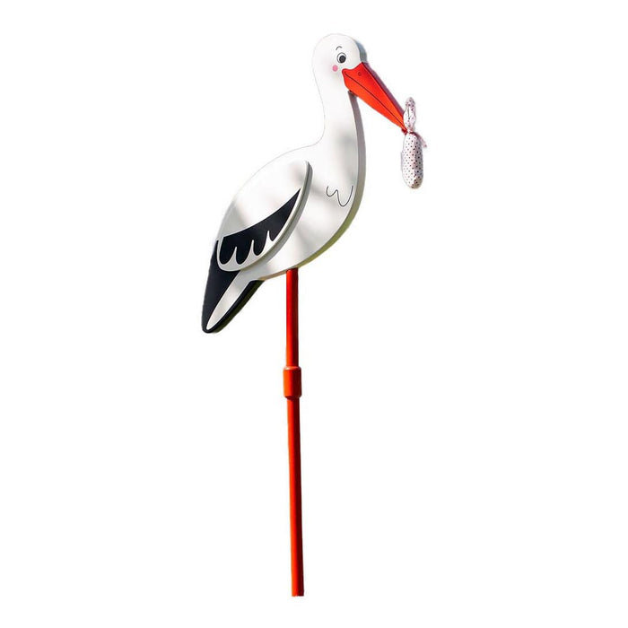 Flower decor stick Stork with baby cloth XL