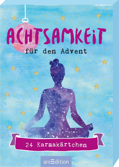 Achtsamkeit für den Advent: Adventskalender-Kartenbox mit 24 Karmakärtchen
