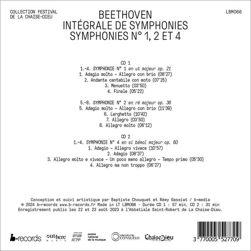 Beethoven: Intégrale De Symphonies: Symphonies No. 1. 2 Et 4