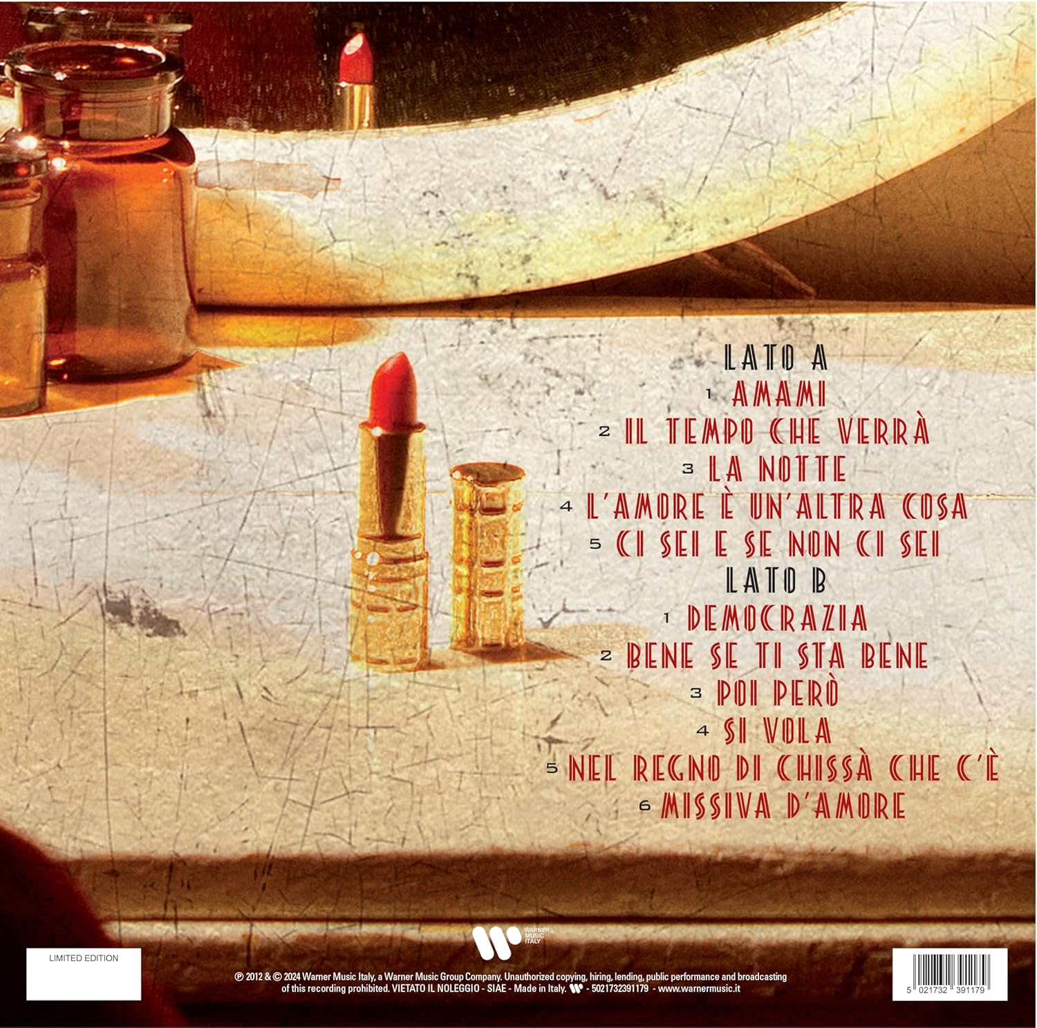 Amami . Vinile Rosso Trasp.