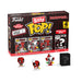 Funko Bitty Pop! Deadpool (Backyard Griller), Deadpool (Clown), Deadpool (Bedtime), and a mystery Bitty Pop! figure - 0.9 Inch (2.2 Cm) Collectable - Stackable Display Shelf Included