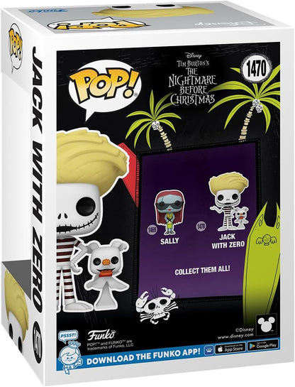 Funko Pop! & Buddy: the Nightmare Before Christmas - Jack Skellington With Zero - (Beach) - Collectable Vinyl Figure - Gift Idea - Official Merchandise - Toys for Kids & Adults - Movies Fans
