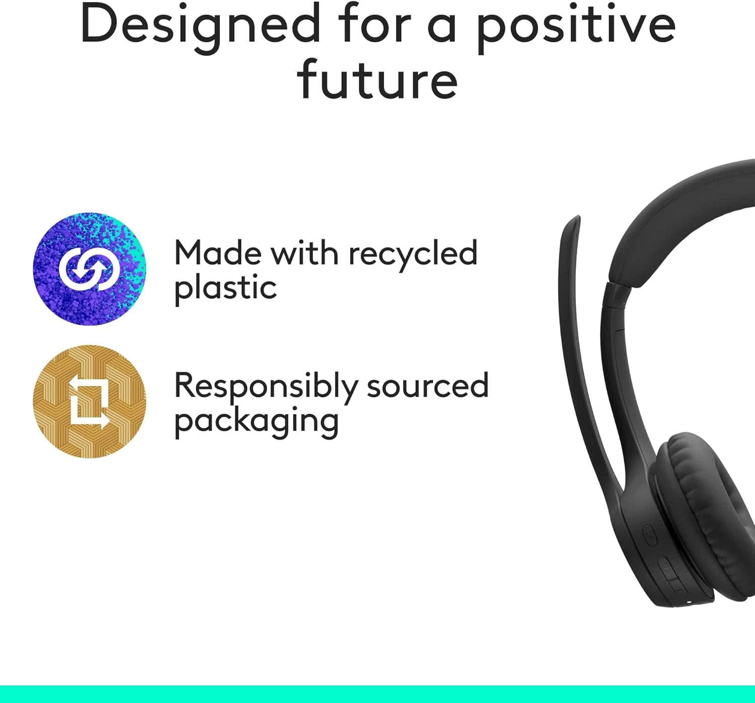 Logitech Zone 305 for Business, auriculares inalámbricos Bluetooth con micrófono, para Microsoft Teams, compatible con Windows, Mac, Chrome, Linux, iOS, iPadOS, Android - Negro