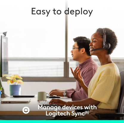 Logitech Zone 305 for Business, auriculares inalámbricos Bluetooth con micrófono, para Microsoft Teams, compatible con Windows, Mac, Chrome, Linux, iOS, iPadOS, Android - Negro