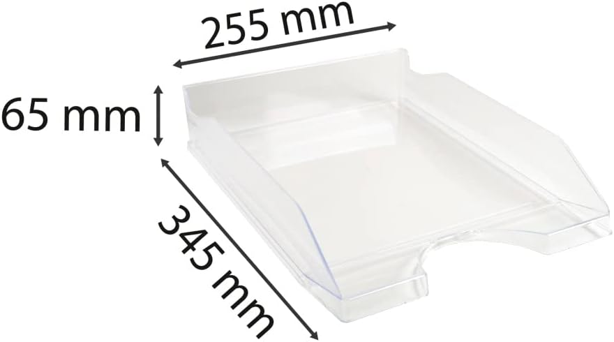 Exacompta - Ref 12323D - Office EcoTray Letter Tray - 245 x 255 x 65mm in Size, Suitable for A4+ Documents, Stackable Vertically, Compatible with Others