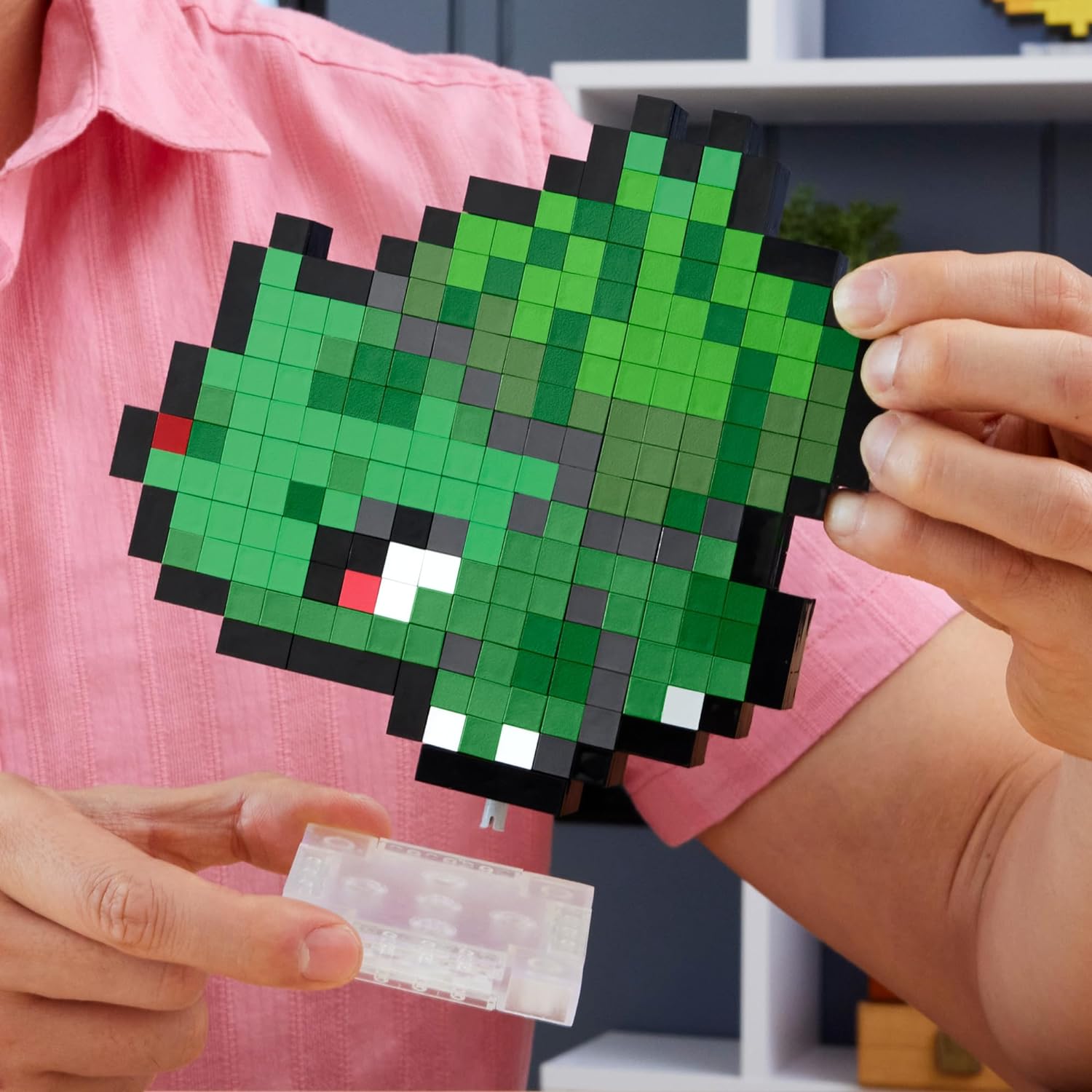Mega Pokémon Pixel Art Bulbasaur 374 Bloques de construcción, Estilo Retro pixelado, decoración para coleccionistas, Juguete +13 años (HTH75)