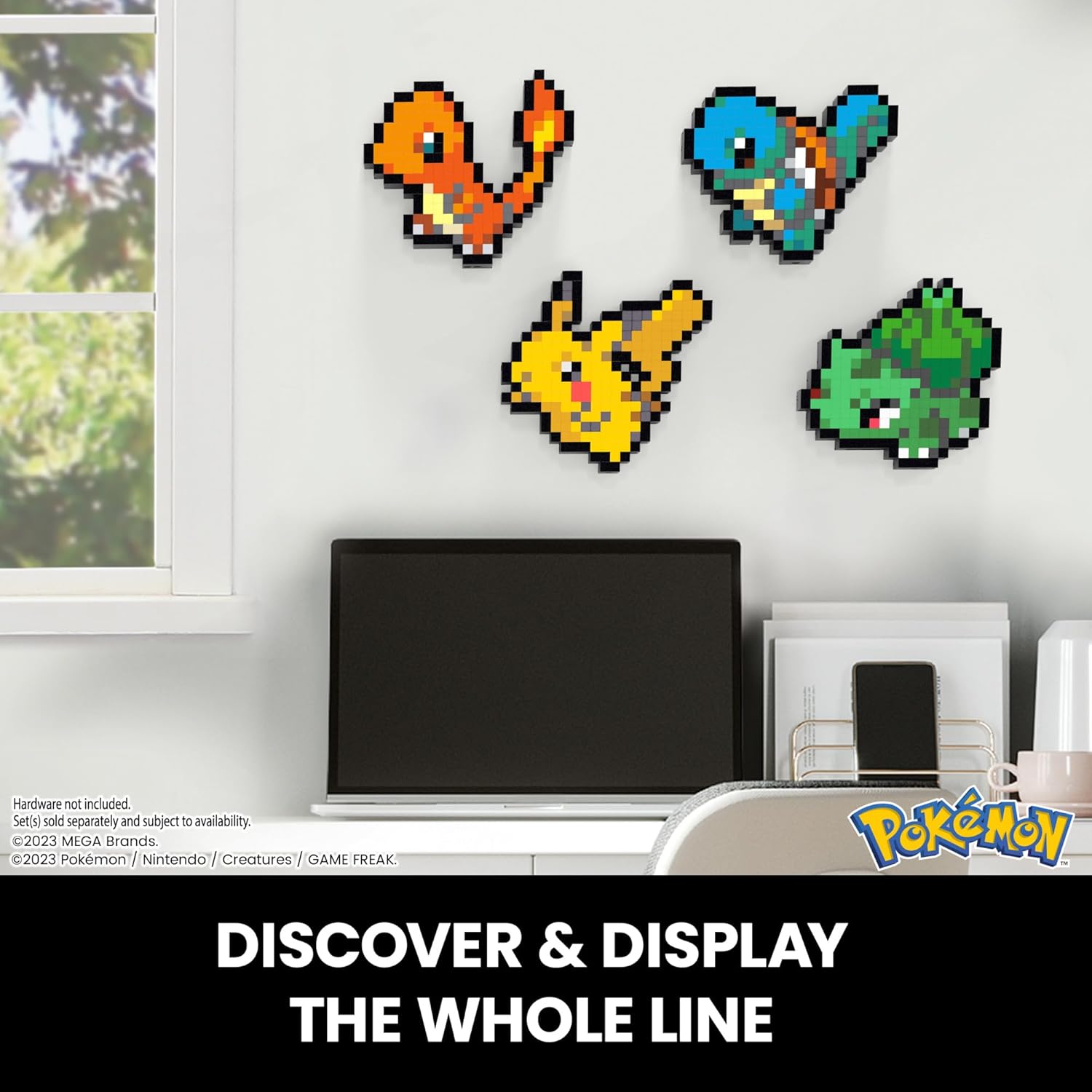 Mega Pokémon Pixel Art Bulbasaur 374 Bloques de construcción, Estilo Retro pixelado, decoración para coleccionistas, Juguete +13 años (HTH75)