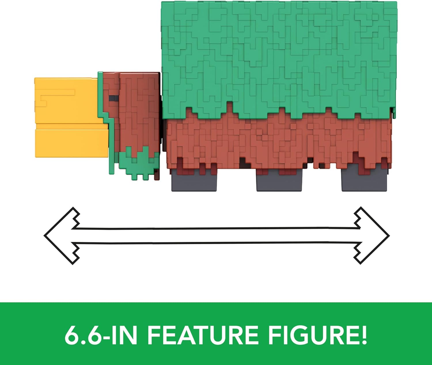Minecraft Sniffer Action Figure with Game-Accurate Sounds, 3.25-inch Scale Collectible Toy, Pixelated Design, HXM85
