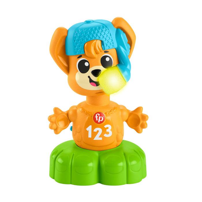 Fisher-Price Baby Learning Toy Link Squad Opposites Fox with Music & Lights for Ages 9+ Months, UK English Version, Compatible Only with Link Squad Items, HYL20