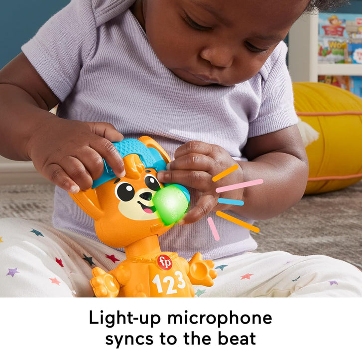 Fisher-Price Baby Learning Toy Link Squad Opposites Fox with Music & Lights for Ages 9+ Months, UK English Version, Compatible Only with Link Squad Items, HYL20
