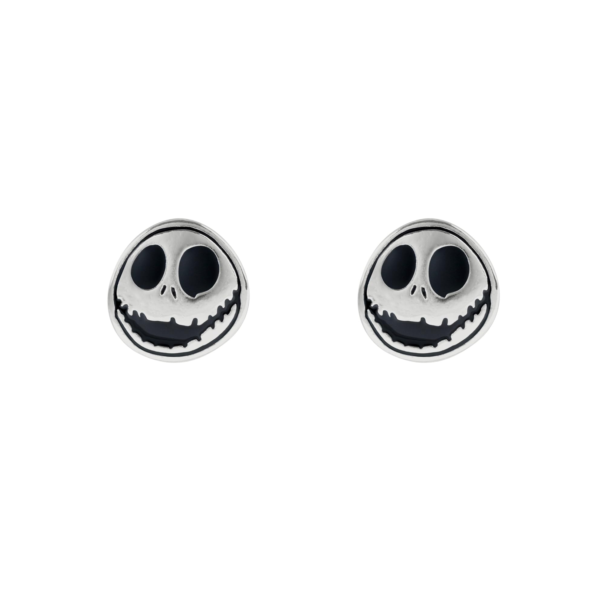 Nightmare Before Christmas Jack Skellington Round Circle Stud Earrings