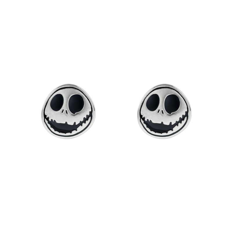 Nightmare Before Christmas Jack Skellington Round Circle Stud Earrings