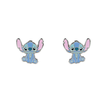 Disney Stitch Cartoon Enamel Stud Earrings for Girls