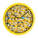 Accutime Gelbe Minions-Wanduhr für Zimmer, Zuhause, Küche, Schlafzimmer, Büro, Schule, DMF3017