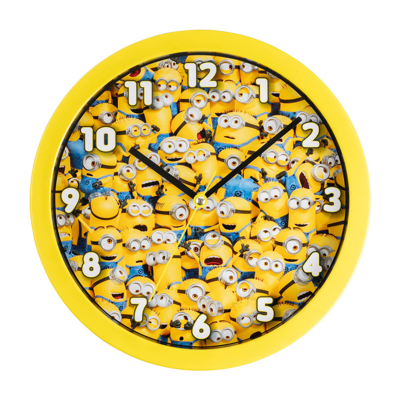 Accutime Gelbe Minions-Wanduhr für Zimmer, Zuhause, Küche, Schlafzimmer, Büro, Schule, DMF3017