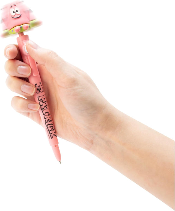SPONGEBOB SQUAREPANTS Thumbs up Patrick Ballpoint Pen, Fidget Pen with Snap On Figure, Pen Merch